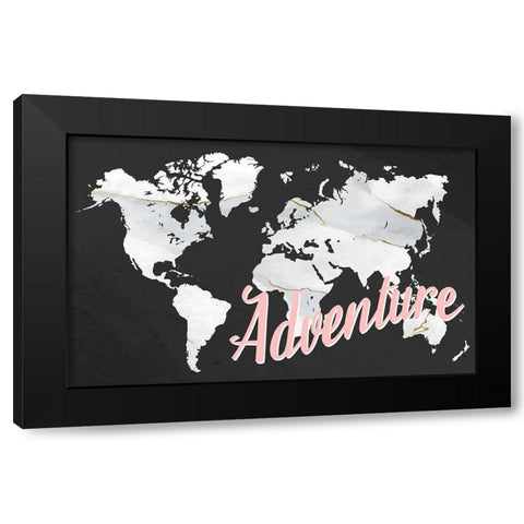 Adventure Marble Black Modern Wood Framed Art Print with Double Matting by Allen, Kimberly