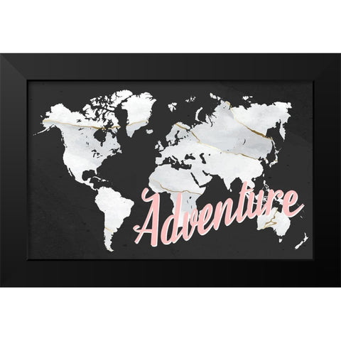 Adventure Marble Black Modern Wood Framed Art Print by Allen, Kimberly