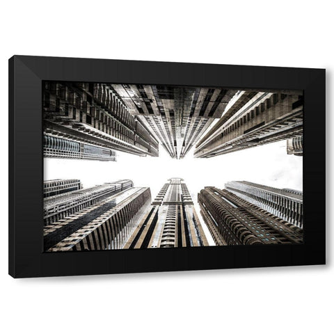 Skyscraper Black Modern Wood Framed Art Print with Double Matting by Allen, Kimberly
