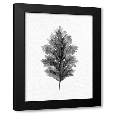 Acanthus Leaf 1 Black Modern Wood Framed Art Print with Double Matting by Allen, Kimberly