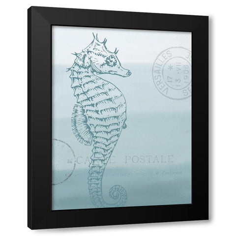 Seaside Card 3 V2 Black Modern Wood Framed Art Print with Double Matting by Allen, Kimberly