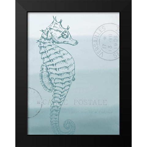 Seaside Card 3 V2 Black Modern Wood Framed Art Print by Allen, Kimberly