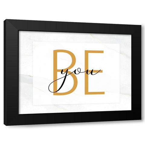Be 1 Black Modern Wood Framed Art Print by Allen, Kimberly