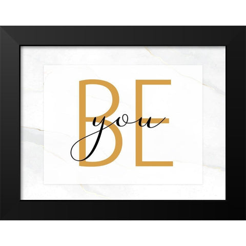 Be 1 Black Modern Wood Framed Art Print by Allen, Kimberly
