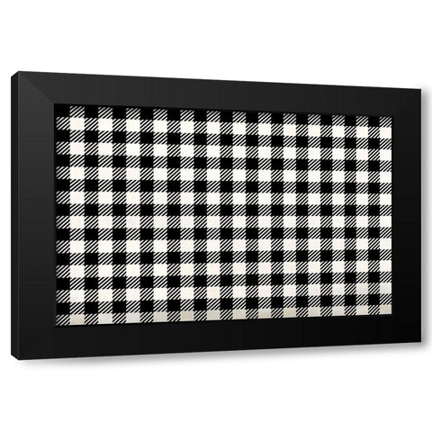 Plaid Bee Keeper Black Modern Wood Framed Art Print with Double Matting by Allen, Kimberly