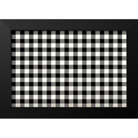 Plaid Bee Keeper Black Modern Wood Framed Art Print by Allen, Kimberly