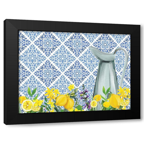 Lemon Tile 5 Black Modern Wood Framed Art Print with Double Matting by Allen, Kimberly