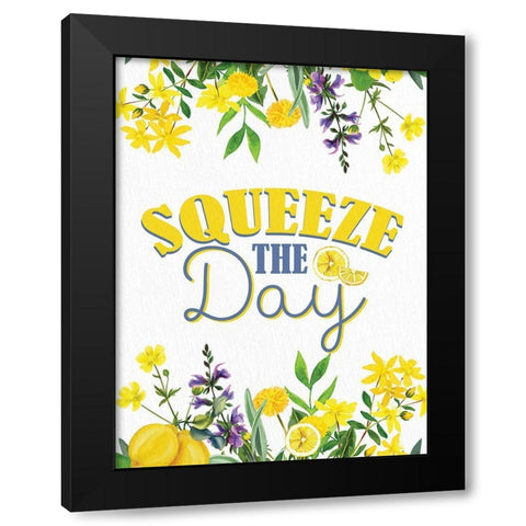 Lemon Tile 6 Black Modern Wood Framed Art Print with Double Matting by Allen, Kimberly