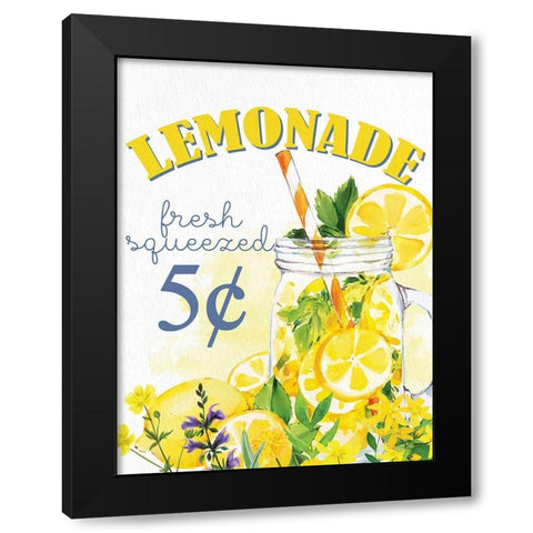 Lemon Tile 8 Black Modern Wood Framed Art Print with Double Matting by Allen, Kimberly