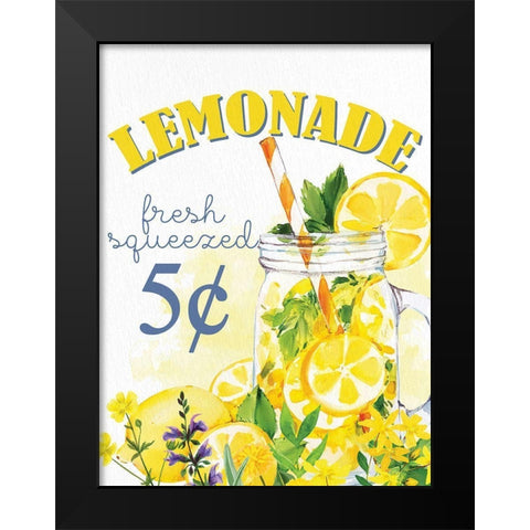 Lemon Tile 8 Black Modern Wood Framed Art Print by Allen, Kimberly