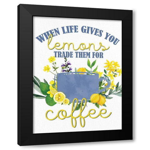 Lemon Tile 10 Black Modern Wood Framed Art Print by Allen, Kimberly