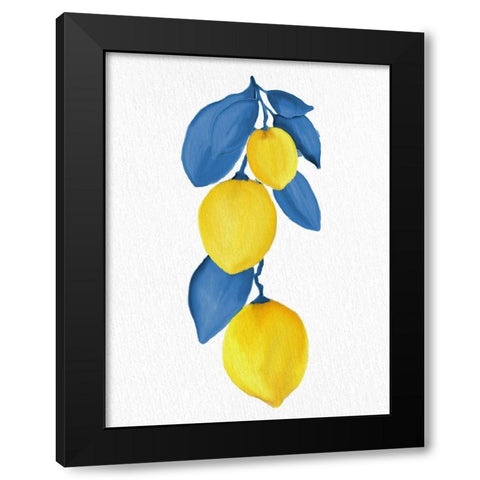 Lemon Vine 1 Black Modern Wood Framed Art Print by Allen, Kimberly