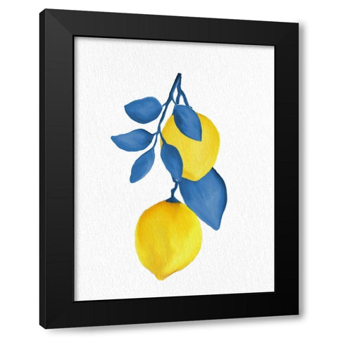 Lemon Vine 2 Black Modern Wood Framed Art Print with Double Matting by Allen, Kimberly