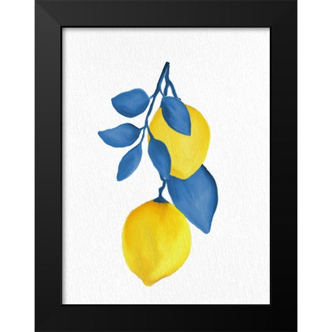 Lemon Vine 2 Black Modern Wood Framed Art Print by Allen, Kimberly