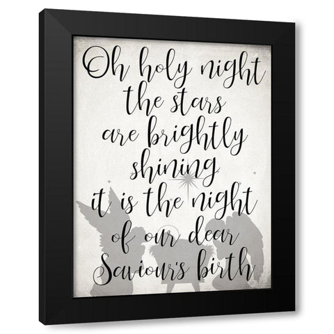 Holy Night Black Modern Wood Framed Art Print with Double Matting by Allen, Kimberly
