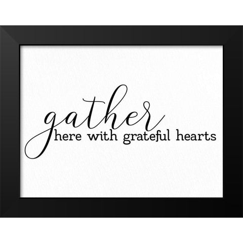Gather Here Black Modern Wood Framed Art Print by Allen, Kimberly