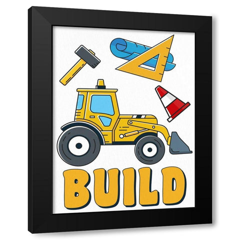 Build 1 Black Modern Wood Framed Art Print by Allen, Kimberly