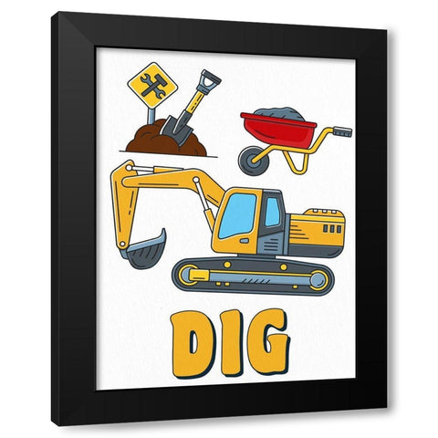 Build 3 Black Modern Wood Framed Art Print by Allen, Kimberly