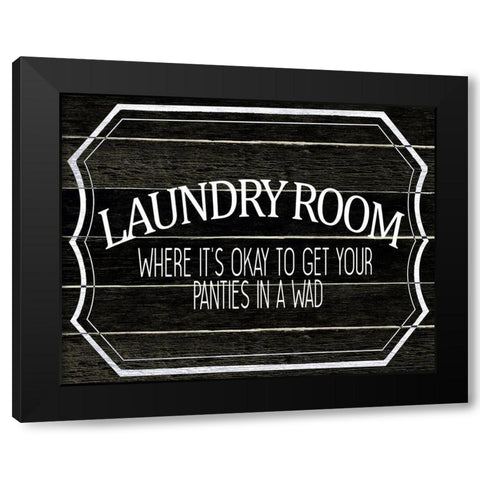 Where its Okay Black Modern Wood Framed Art Print with Double Matting by Allen, Kimberly