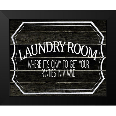 Where its Okay Black Modern Wood Framed Art Print by Allen, Kimberly