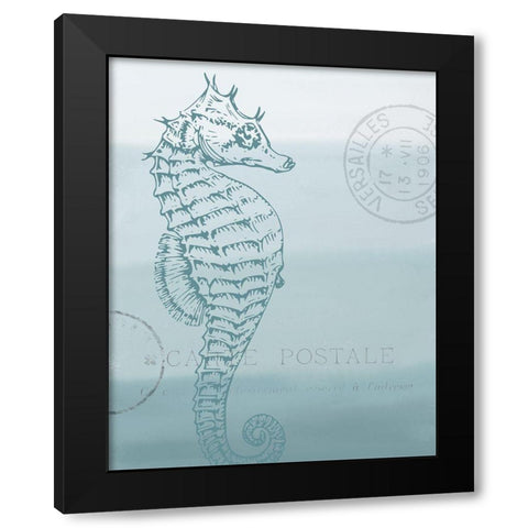 Seaside Card 3 v2 Black Modern Wood Framed Art Print with Double Matting by Allen, Kimberly