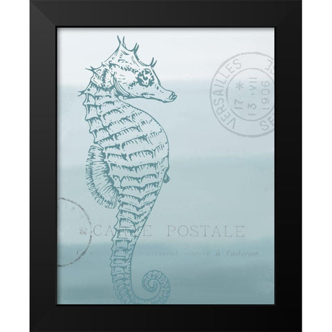 Seaside Card 3 v2 Black Modern Wood Framed Art Print by Allen, Kimberly