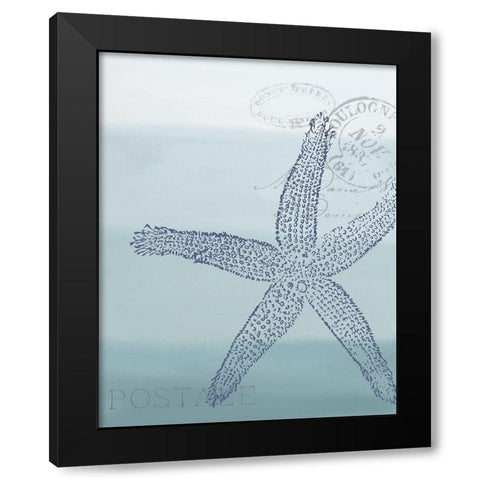 Seaside Card 4 v2 Black Modern Wood Framed Art Print with Double Matting by Allen, Kimberly