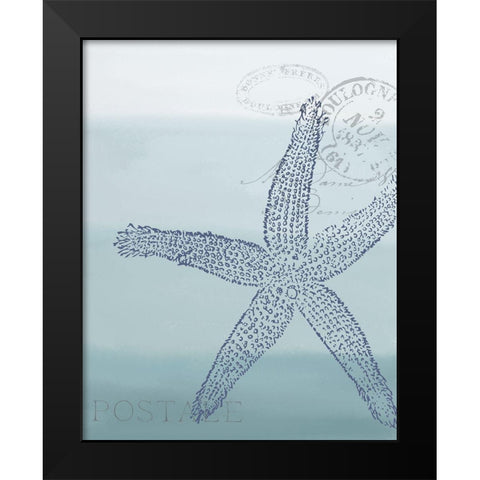 Seaside Card 4 v2 Black Modern Wood Framed Art Print by Allen, Kimberly