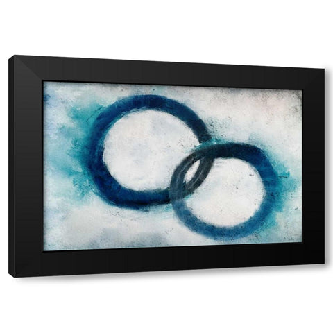 Navy Rings Black Modern Wood Framed Art Print with Double Matting by Allen, Kimberly