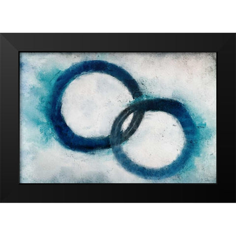 Navy Rings Black Modern Wood Framed Art Print by Allen, Kimberly