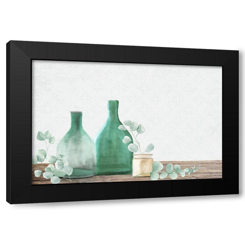 Eucalyptus Glass Black Modern Wood Framed Art Print with Double Matting by Allen, Kimberly