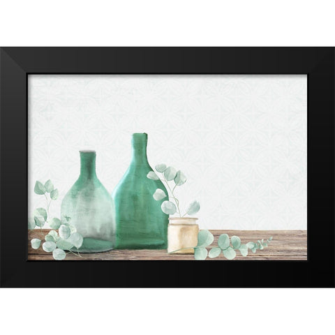 Eucalyptus Glass Black Modern Wood Framed Art Print by Allen, Kimberly