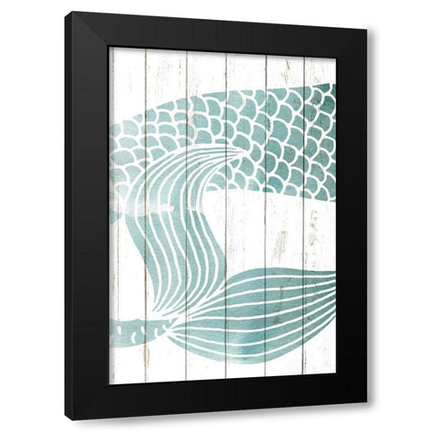 Mermaid Tail 2 Black Modern Wood Framed Art Print with Double Matting by Allen, Kimberly