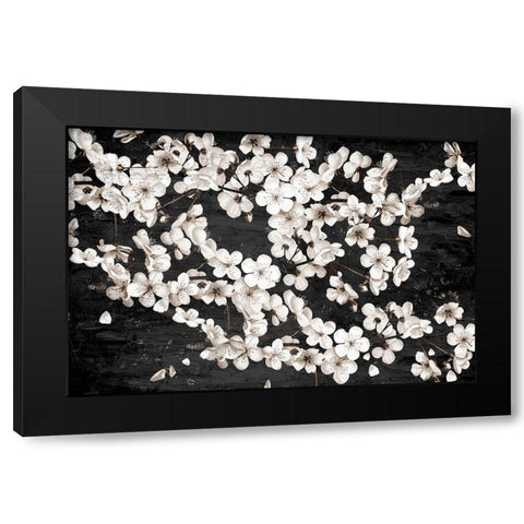 Magnolia Branches Black Modern Wood Framed Art Print by Allen, Kimberly