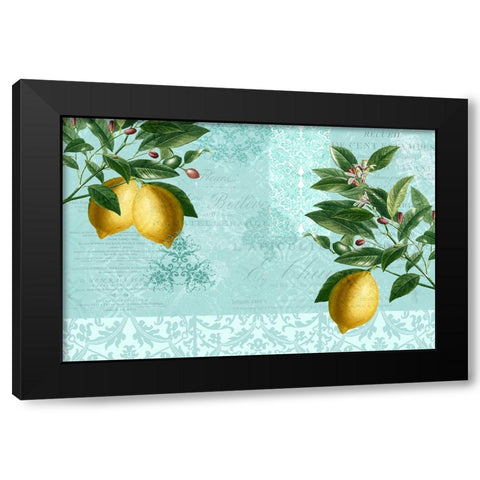 Lemon Drop Black Modern Wood Framed Art Print with Double Matting by Allen, Kimberly