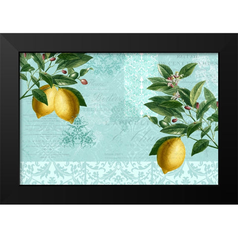 Lemon Drop Black Modern Wood Framed Art Print by Allen, Kimberly