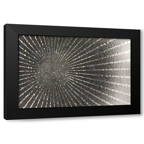 Burst of Black Black Modern Wood Framed Art Print with Double Matting by Allen, Kimberly