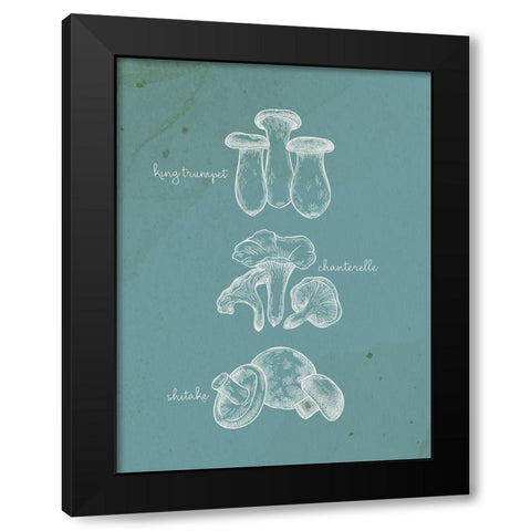 Mushroom Type 1 Black Modern Wood Framed Art Print by Allen, Kimberly