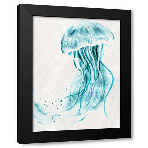 Jelly Jelly Teal 2 Black Modern Wood Framed Art Print with Double Matting by Allen, Kimberly