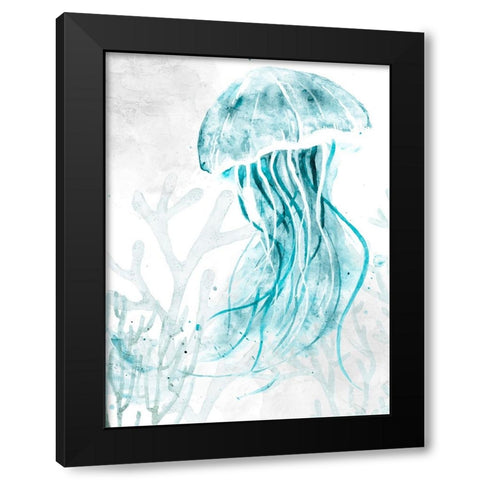 Jelly Swim 2 Black Modern Wood Framed Art Print with Double Matting by Allen, Kimberly