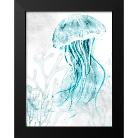 Jelly Swim 2 Black Modern Wood Framed Art Print by Allen, Kimberly