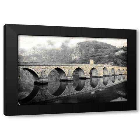 Across the Bridge Black Modern Wood Framed Art Print by Allen, Kimberly