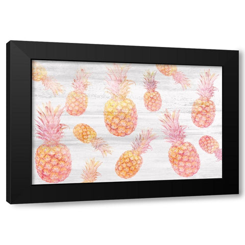 Pinneapple 2 Black Modern Wood Framed Art Print by Allen, Kimberly