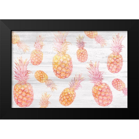 Pinneapple 2 Black Modern Wood Framed Art Print by Allen, Kimberly
