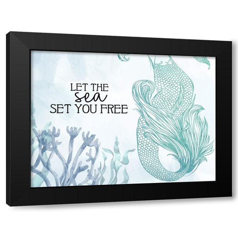 Let The Sea Black Modern Wood Framed Art Print by Allen, Kimberly