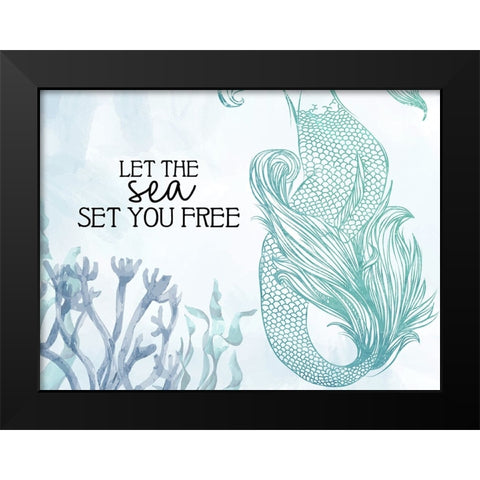 Let The Sea Black Modern Wood Framed Art Print by Allen, Kimberly