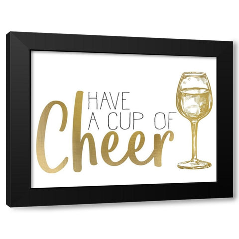 Cheer 1 Black Modern Wood Framed Art Print with Double Matting by Allen, Kimberly