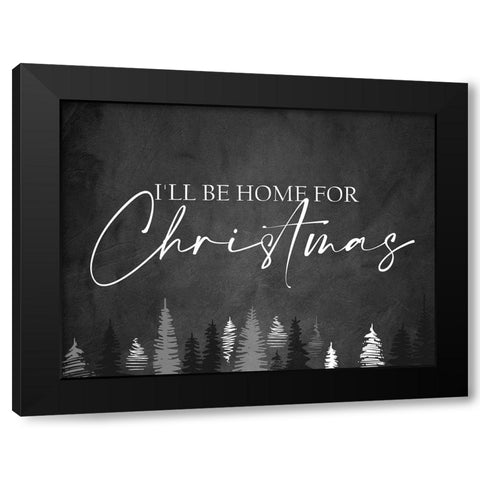Home for Christmas Black Modern Wood Framed Art Print by Allen, Kimberly