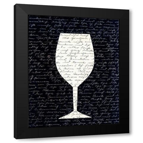 Wine on Black 1 Black Modern Wood Framed Art Print with Double Matting by Allen, Kimberly