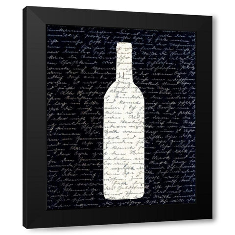 Wine on Black 2 Black Modern Wood Framed Art Print with Double Matting by Allen, Kimberly